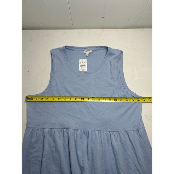 J.Crew Sleeveless Knit Tiered A-Line Mini Dress in Artic Blue. Size L. NWT - Picture 4 of 6
